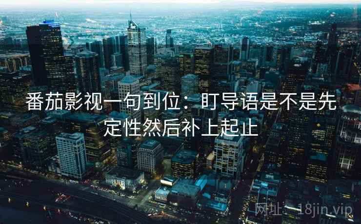 番茄影视一句到位：盯导语是不是先定性然后补上起止
